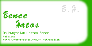 bence hatos business card